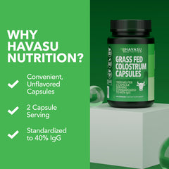 HAVASU NUTRITION serving size visual suggests two-capsule daily intake.