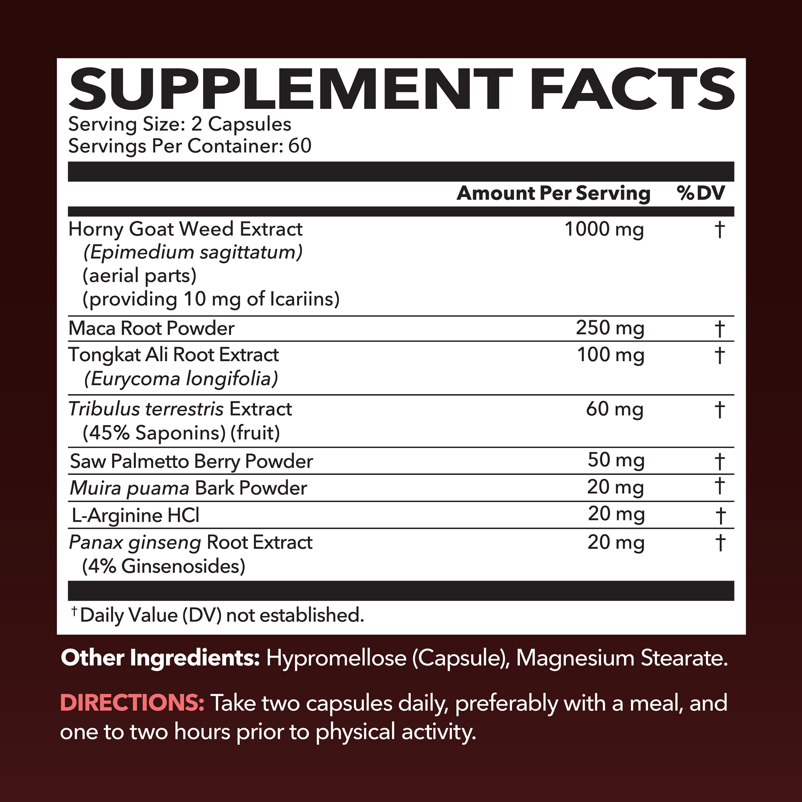 Havasu Nutrition Tongkat Ali capsules beside bottle, helps daily stamina.