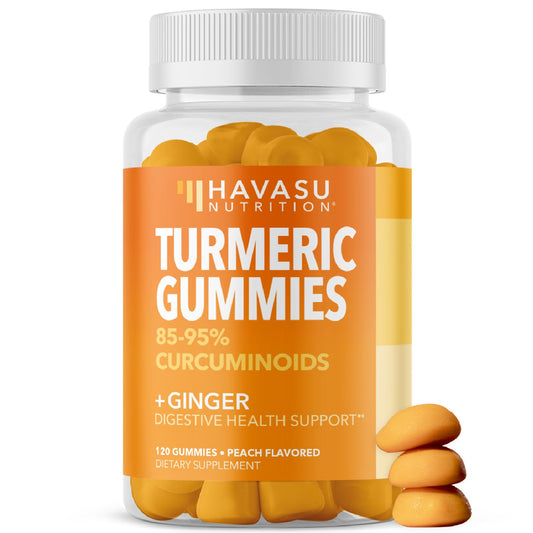 HAVASU NUTRITION turmeric gummies bottle for daily wellness.