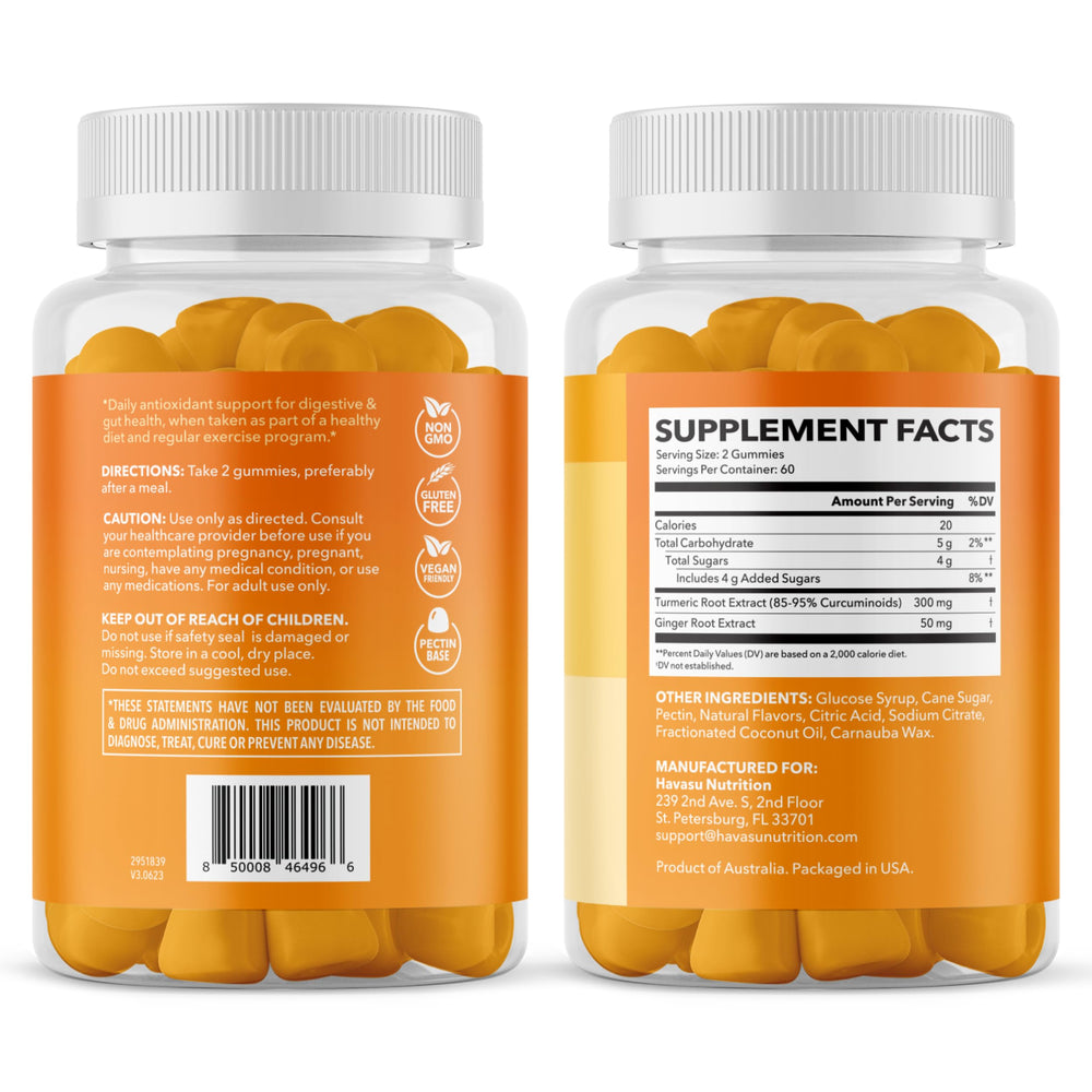 HAVASU NUTRITION turmeric gummies daily use for routine wellness.