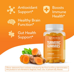 HAVASU NUTRITION turmeric gummies peach flavor for tasty daily use.