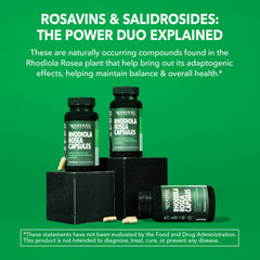 Vegan gluten-free Rhodiola Rosea capsules pack