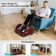 H&B Luxuries Shiatsu kneading and rolling targets soles and arches for comfort.