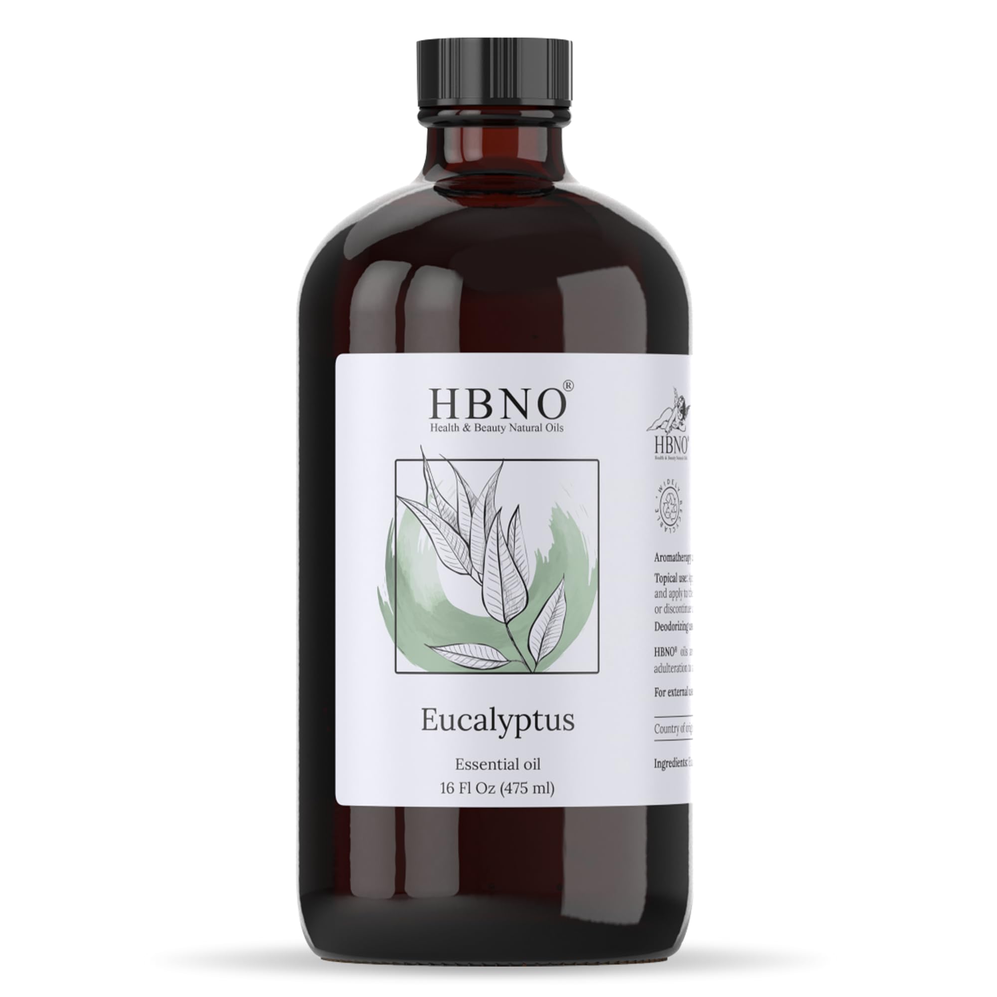HBNO Eucalyptus oil bottle 475ml for versatile DIY and personal care uses