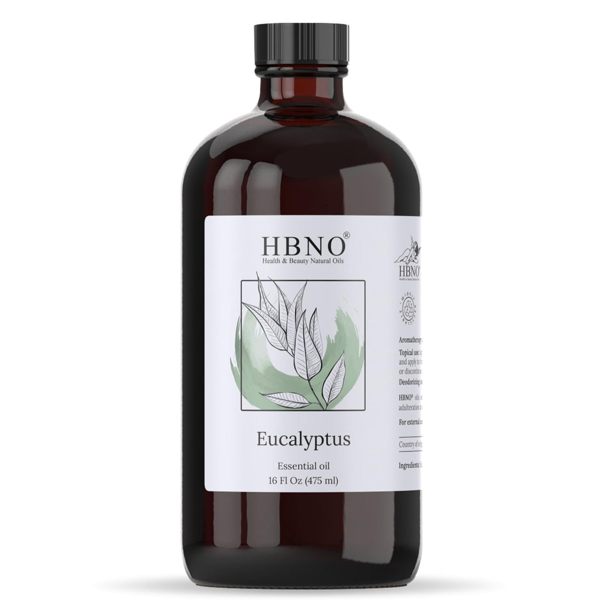 HBNO Eucalyptus oil bottle 475ml for versatile DIY and personal care uses