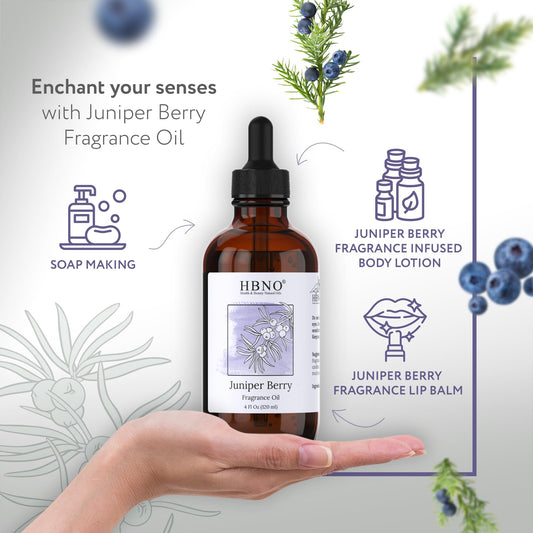 HBNO Juniper Berry Essential Oil with glass dropper for precise use.