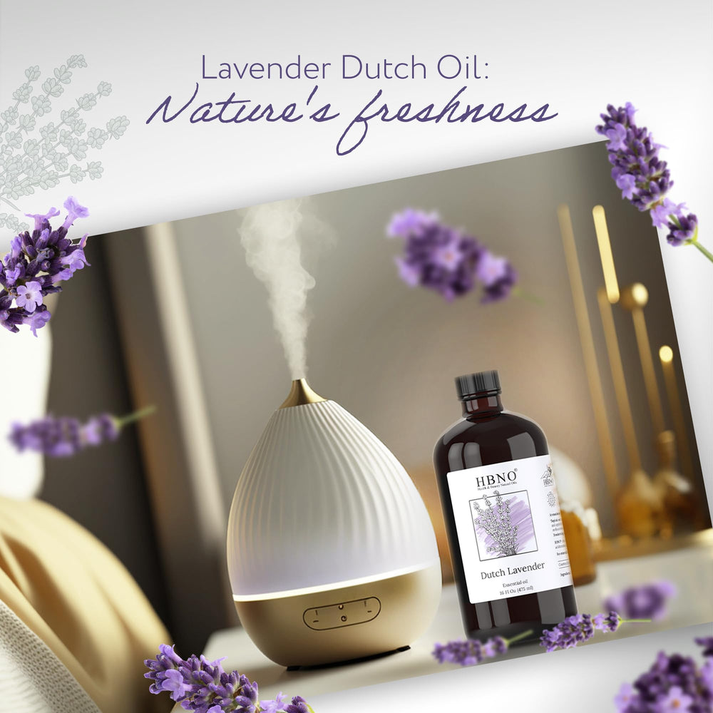 HBNO Lavender Dutch Oil bottled in the USA emphasizes quality and local support.