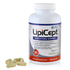 LipiCept packaging highlights plant sterols and premium ingredients