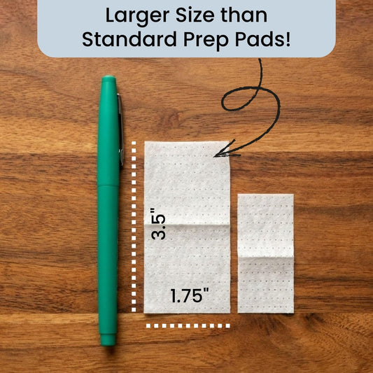 HCS individual wrapped prep pads for clean handling and portability