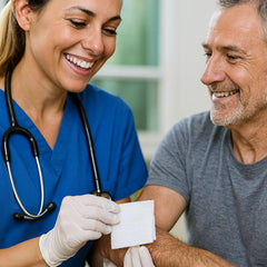 HCS gauze sponges used in hospitals and clinics for routine care