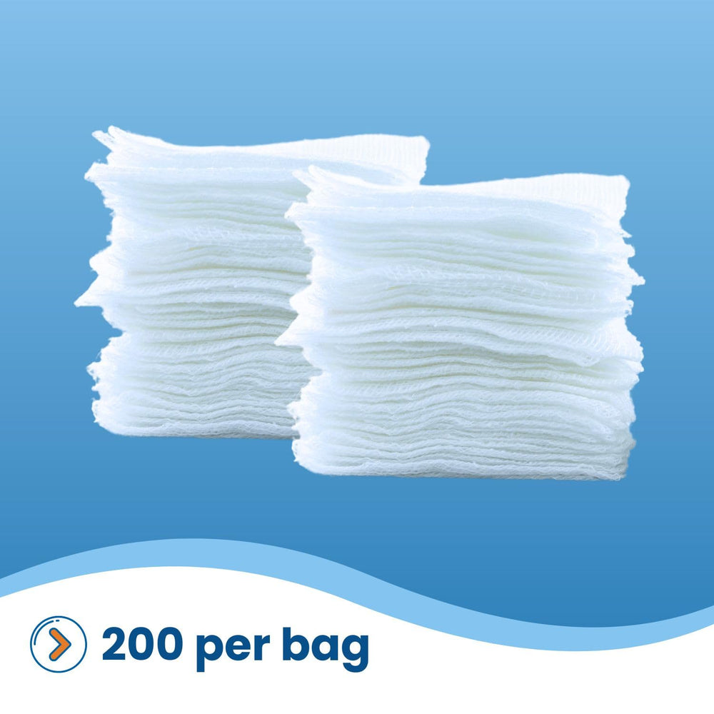 HCS bulk gauze sponges packaging; 2000-count case