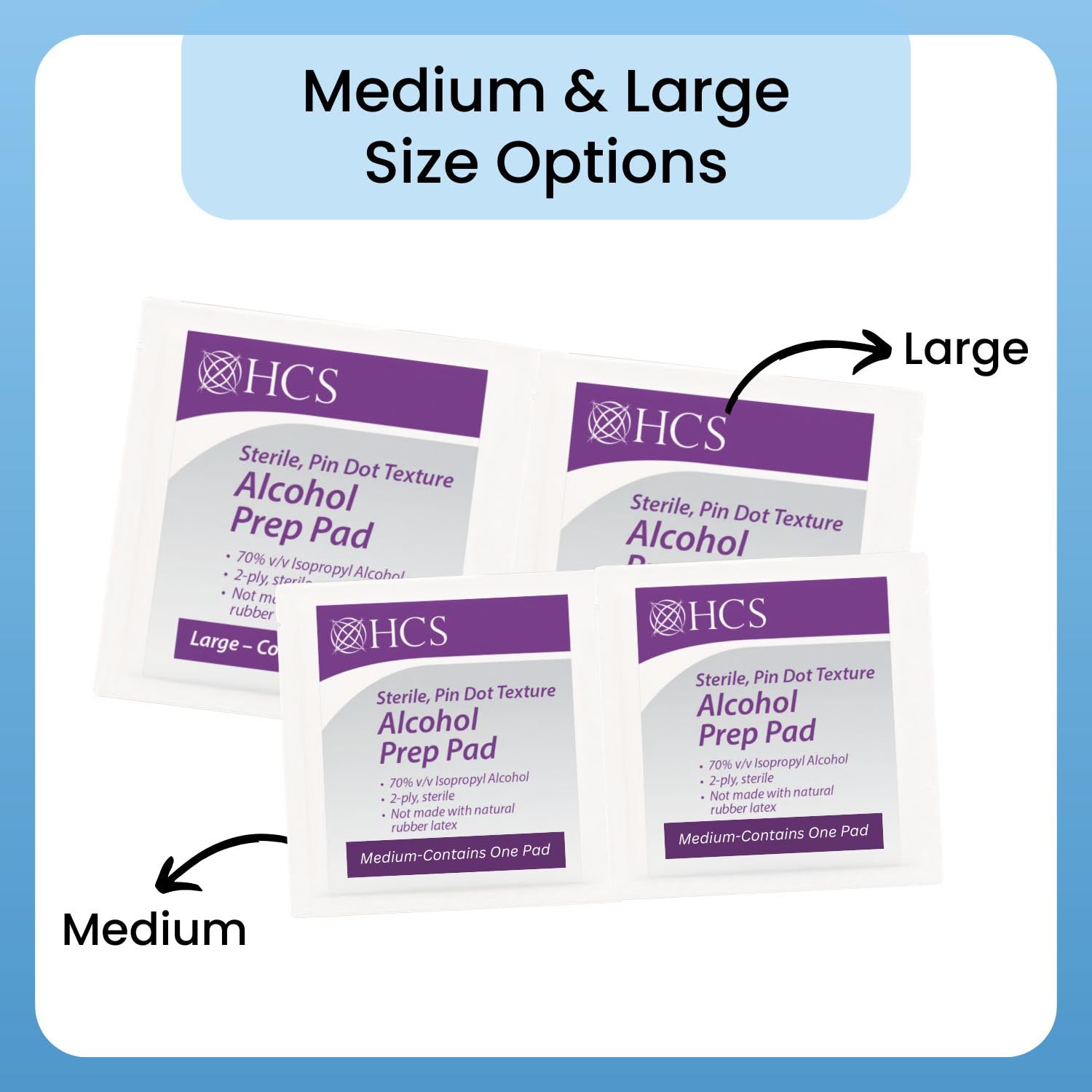 HCS medium-size pads offering reliable moisture retention