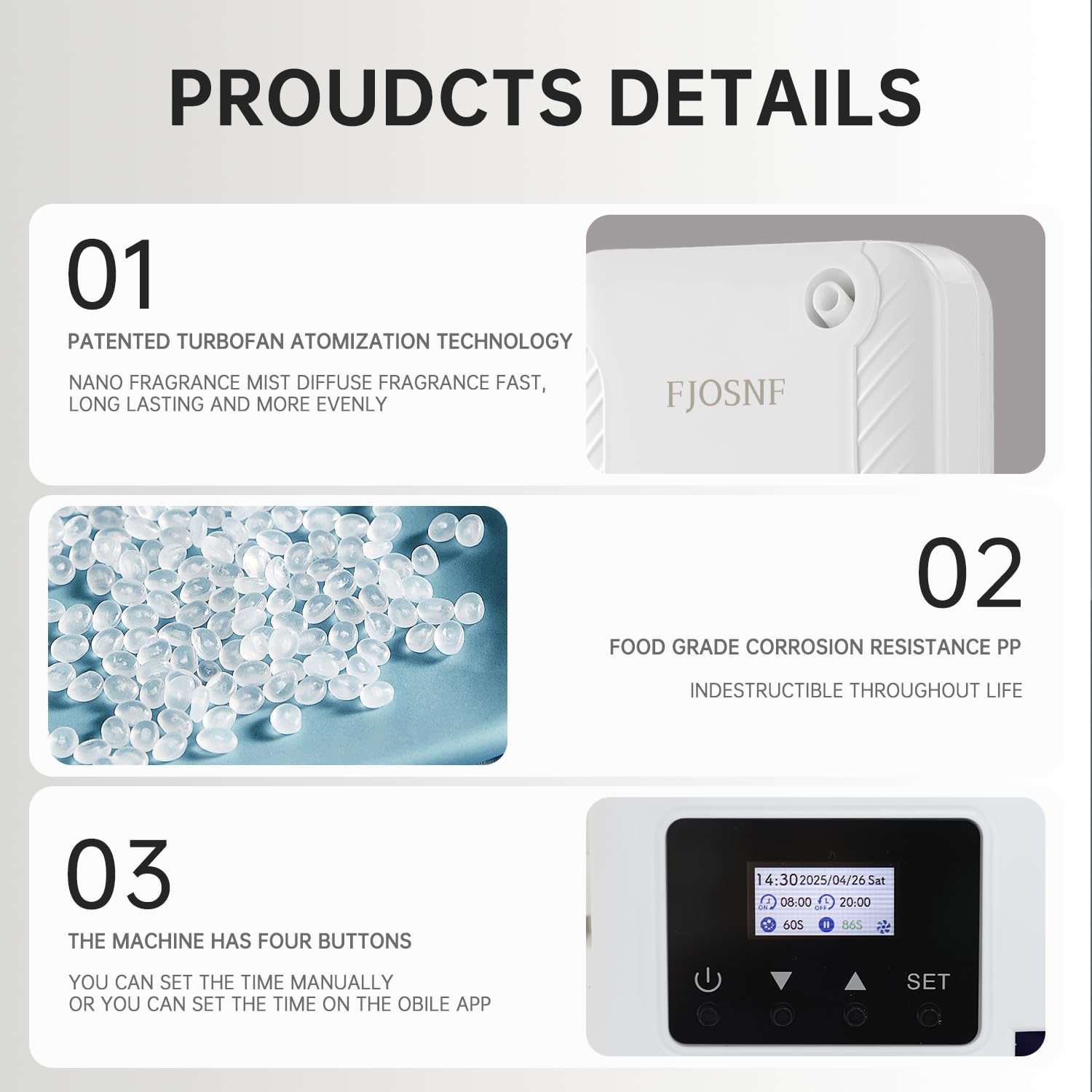 HCZMOPTP diffuser suitable for home, office, and hotel environments