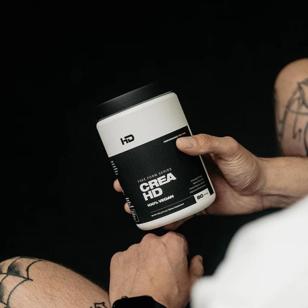HD Muscle Creapure packaging on shelf signals trusted performance