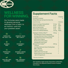 HEAD-START Sunrise Capsules label detail highlights ingredients and vegan formula