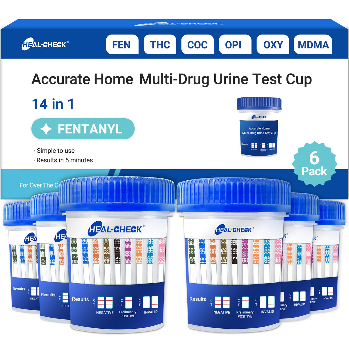 HEAL-CHECK 14-panel test with fentanyl for comprehensive workplace screening