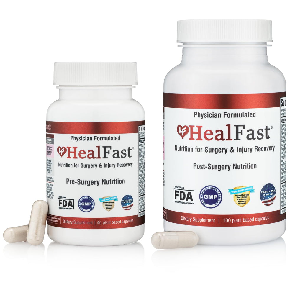 HealFast Complete Surgery Recovery bottle with capsules for recovery support