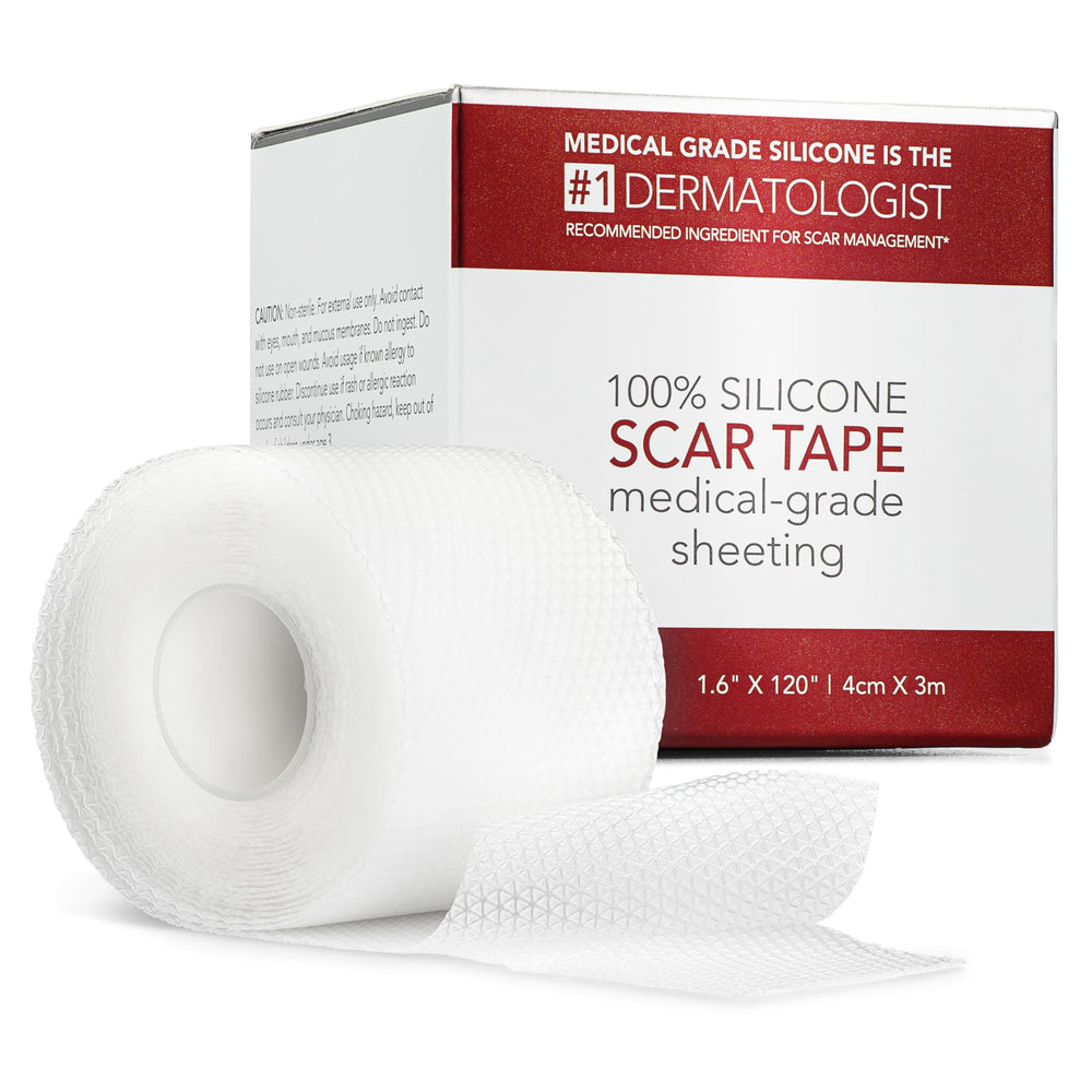 HealFast silicone scar sheets packaging shown for on-the-go scar care