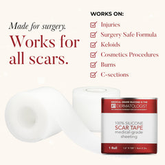 HealFast silicone scar sheets used in post-surgery care setup for scar management