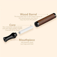 Healfs smokeless inhaler with natural essential oils delivering soothing puff