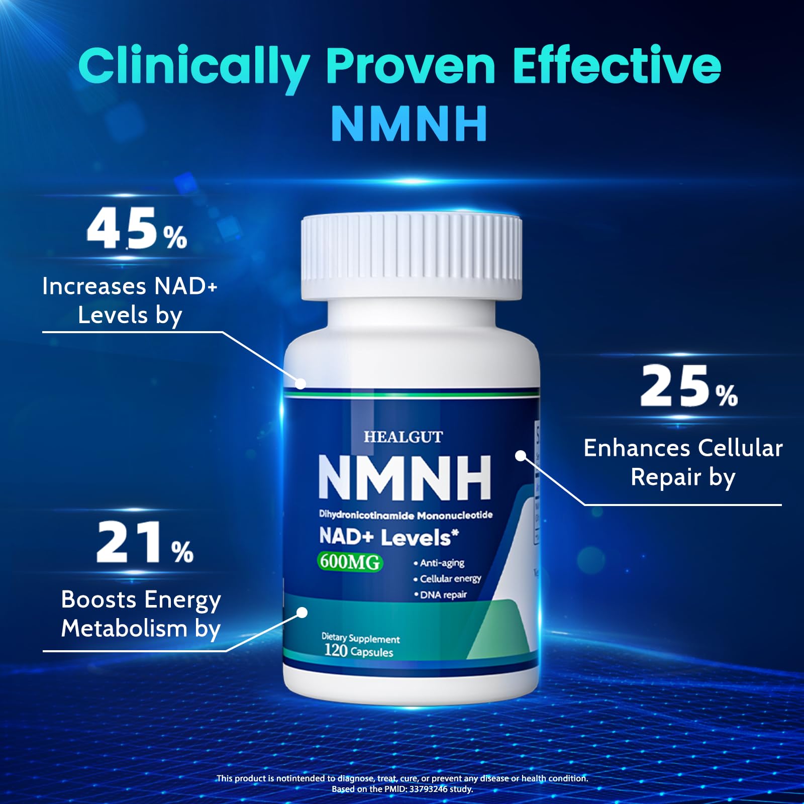 HEALGUT NMNH liposome capsules exemplify advanced delivery for absorption.