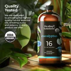 Healing Solutions eucalyptus oil for cleaning routines and air refreshment.