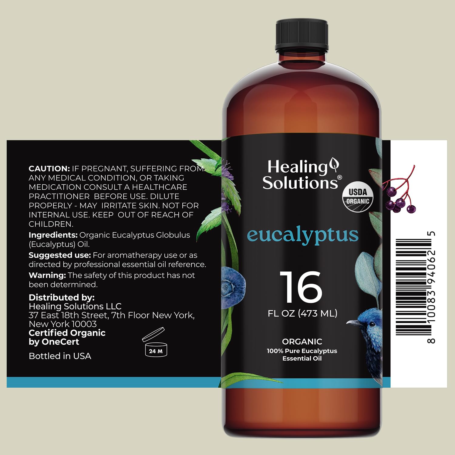 Healing Solutions eucalyptus oil spray for freshening rooms and fabrics.