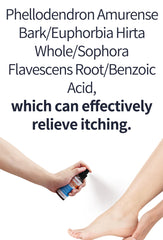 HEALMUSZ Odor Control Spray bottle highlighting odor elimination for feet