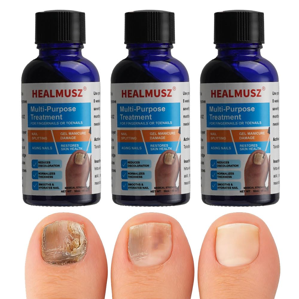 HEALMUSZ toenail fungus treatment bottle with brush for easy daily use
