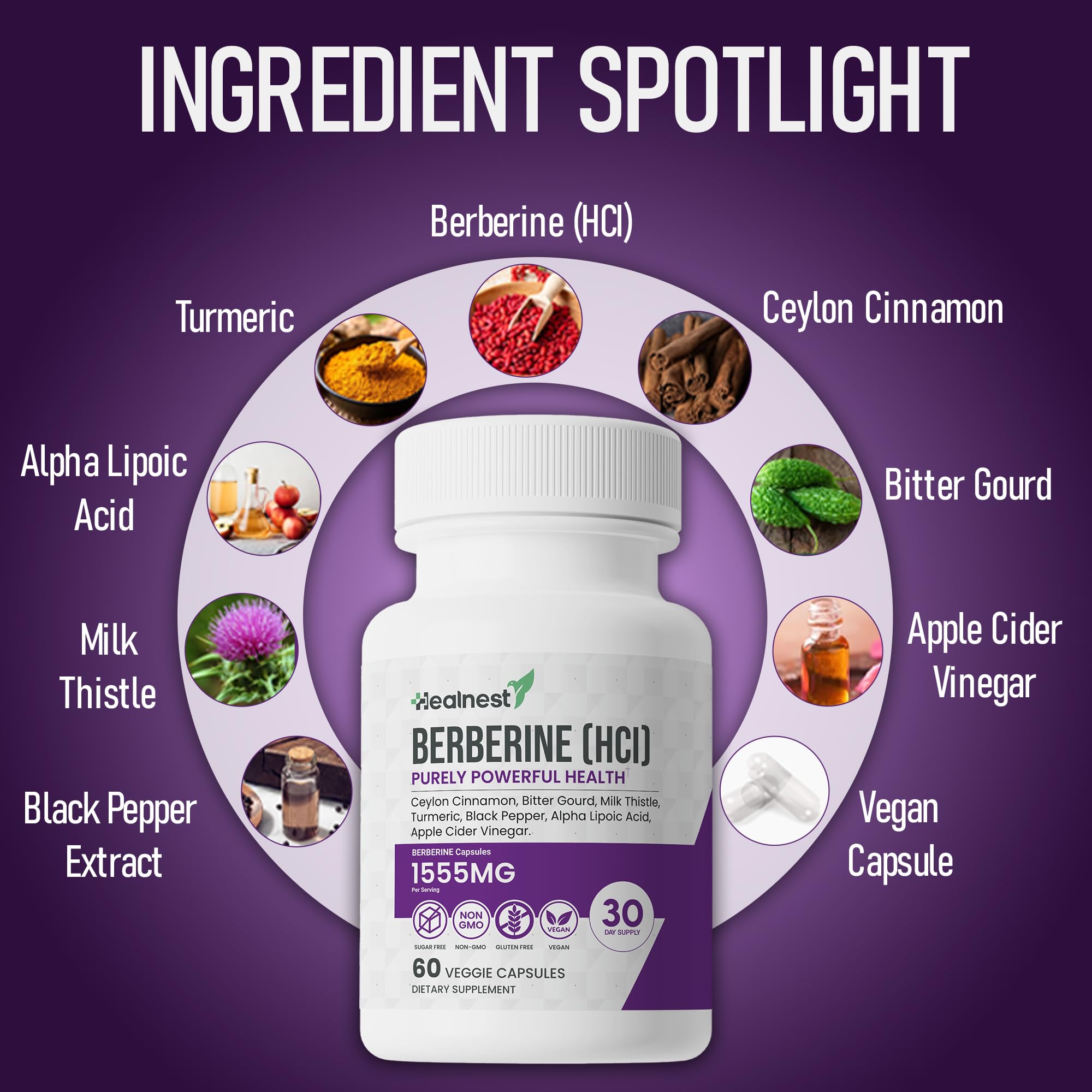 HEALNEST Alpha Lipoic Acid capsules close-up for antioxidant-inspired routine.