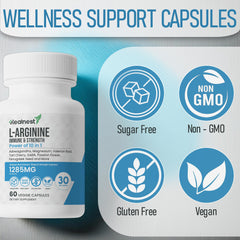 HEALNEST L-Arginine Capsules night ritual image suggesting nighttime recovery