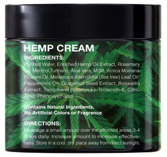 Healpark hemp cream label shot with branding and clear 8 oz size.