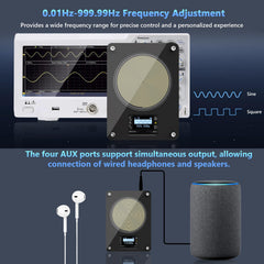 HealPul generator used with headphones for private listening sessions