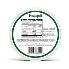 Healspot caffeine pouches on desk demonstrate quick energy before focused work