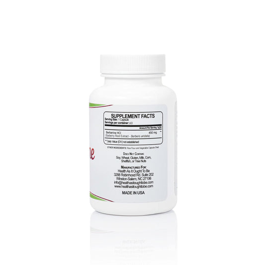 Health As It Ought To Be Fresh Berberine capsules pack, easy-to-swallow