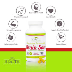 Health As It Ought To Be Brain Save label detailing clinical-grade formulation