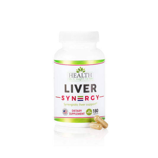 Health As It Ought To Be Liver Syn3rgy bottle for daily liver wellness.