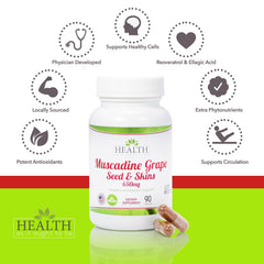 Health As It Ought To Be label info detailing muscadine antioxidant source