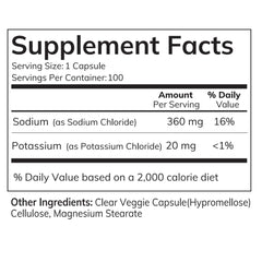 Health by Principle electrolyte capsules made-in-usa seal signaling quality testing.