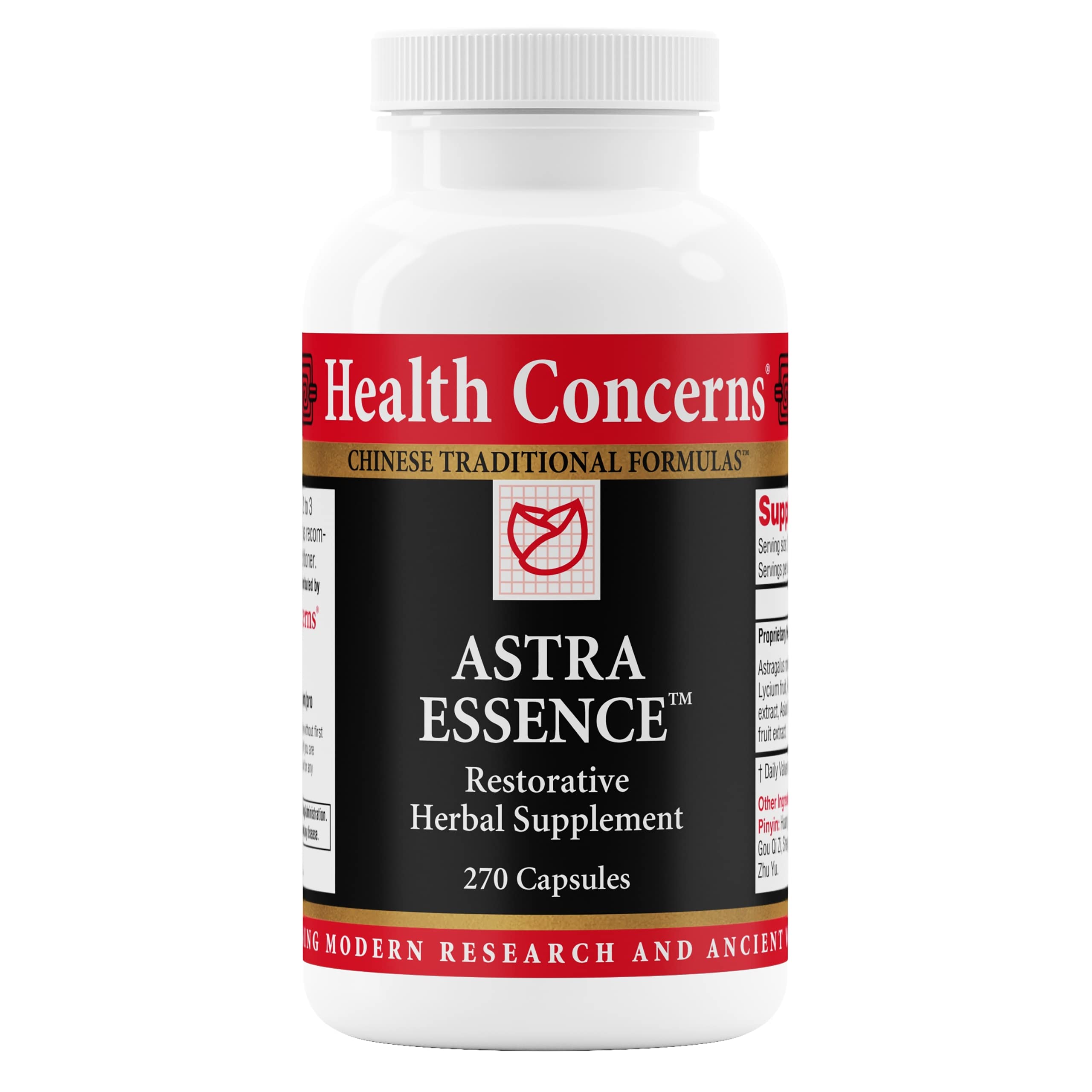 Health Concerns Astra Essence bottle front shows herbal vitality support.