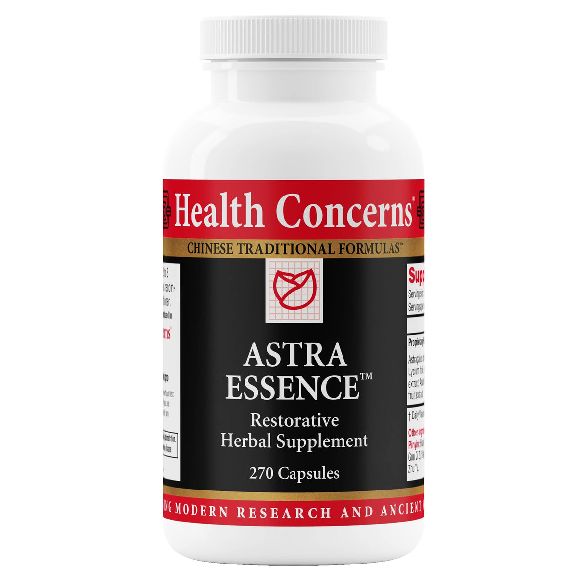 Health Concerns Astra Essence bottle front shows herbal vitality support.