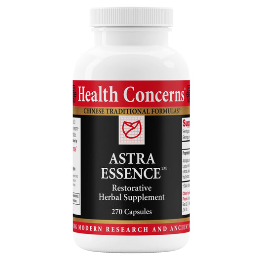 Health Concerns Astra Essence bottle front shows herbal vitality support.