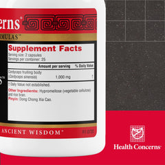 Cordyceps PS capsules arranged for daily energy and recovery.