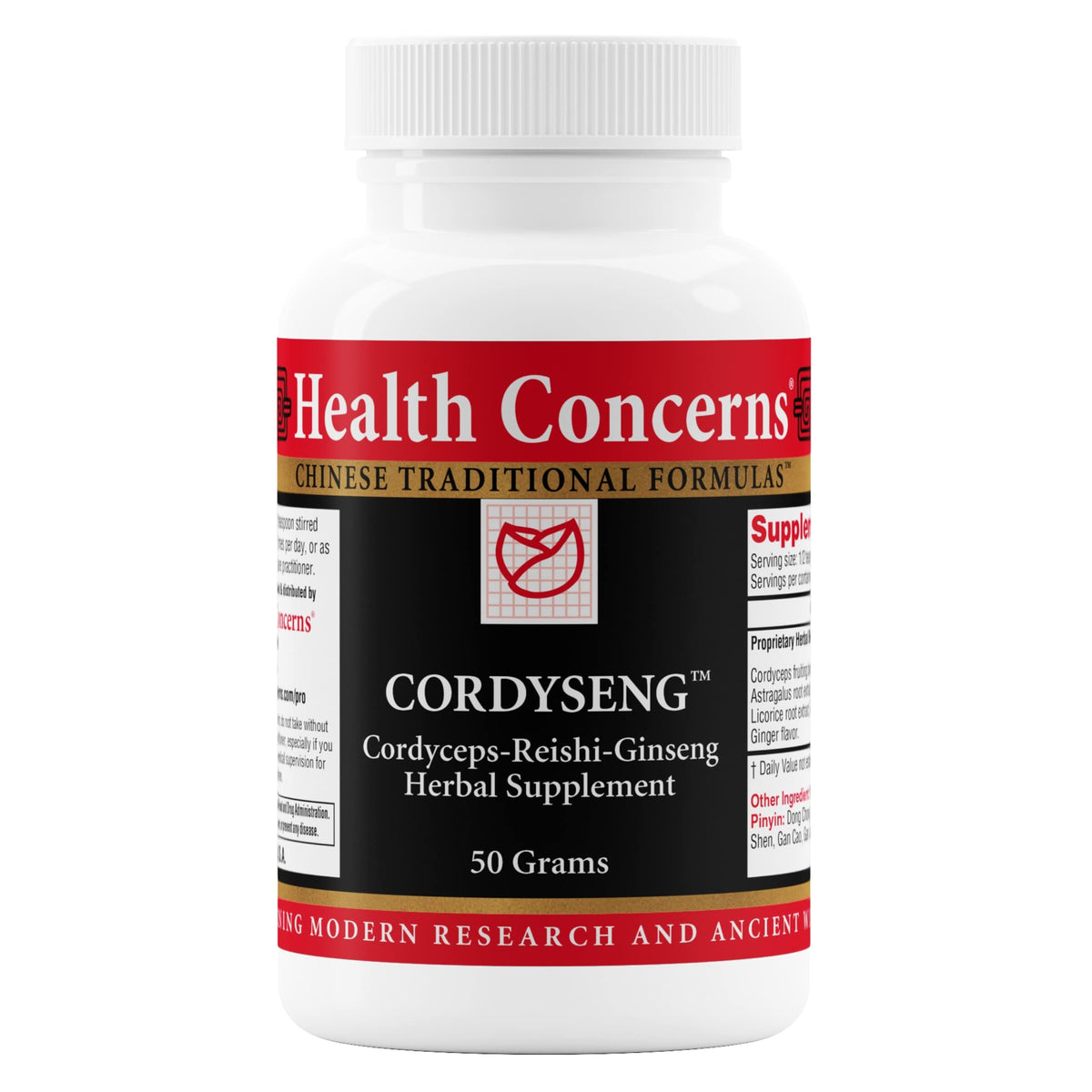 Health Concerns CordySeng Powder package shot for convenient daily immune support.