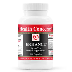 Health Concerns Enhance bottle front shows the herbal immune support blend.