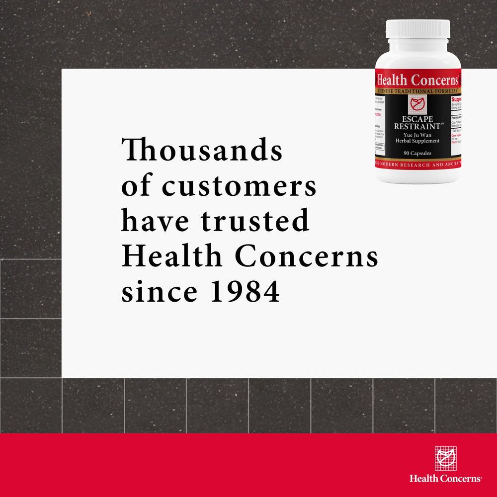Health Concerns Escape Restraint herbal ingredients; traditional blend from liver-spleen balance principles.