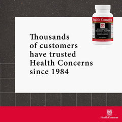 Health Concerns Gastrodia Relieve Wind bottle shows 90-serving label