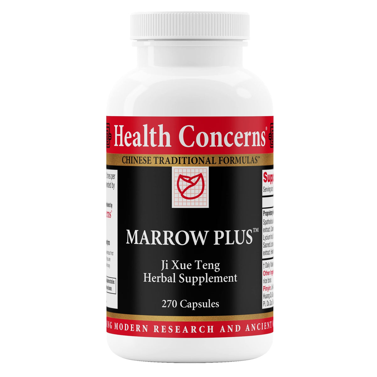 Health Concerns Marrow Plus bottle with capsules for daily vitality support