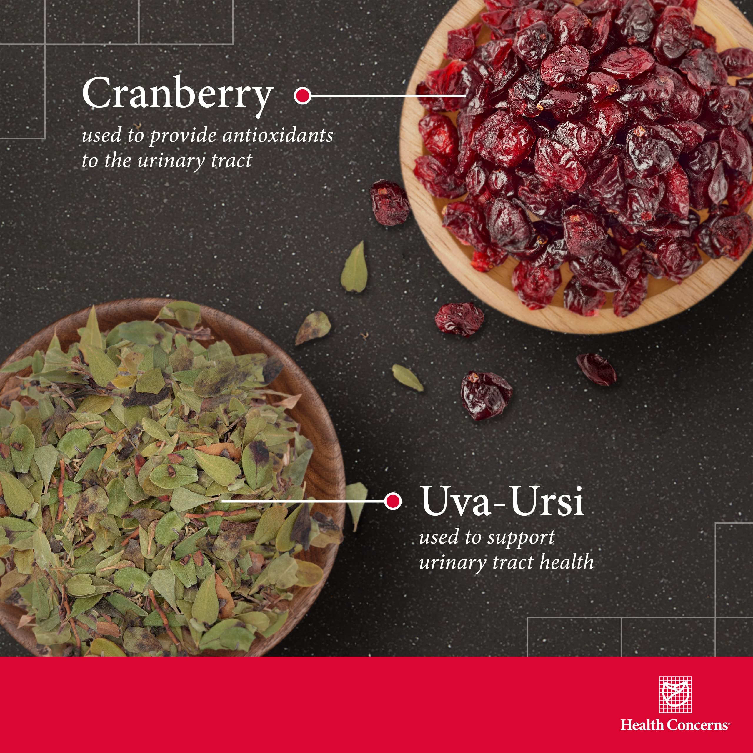 Health Concerns Man Yue Mei Clearing ingredient blend with cranberry and corn silk.