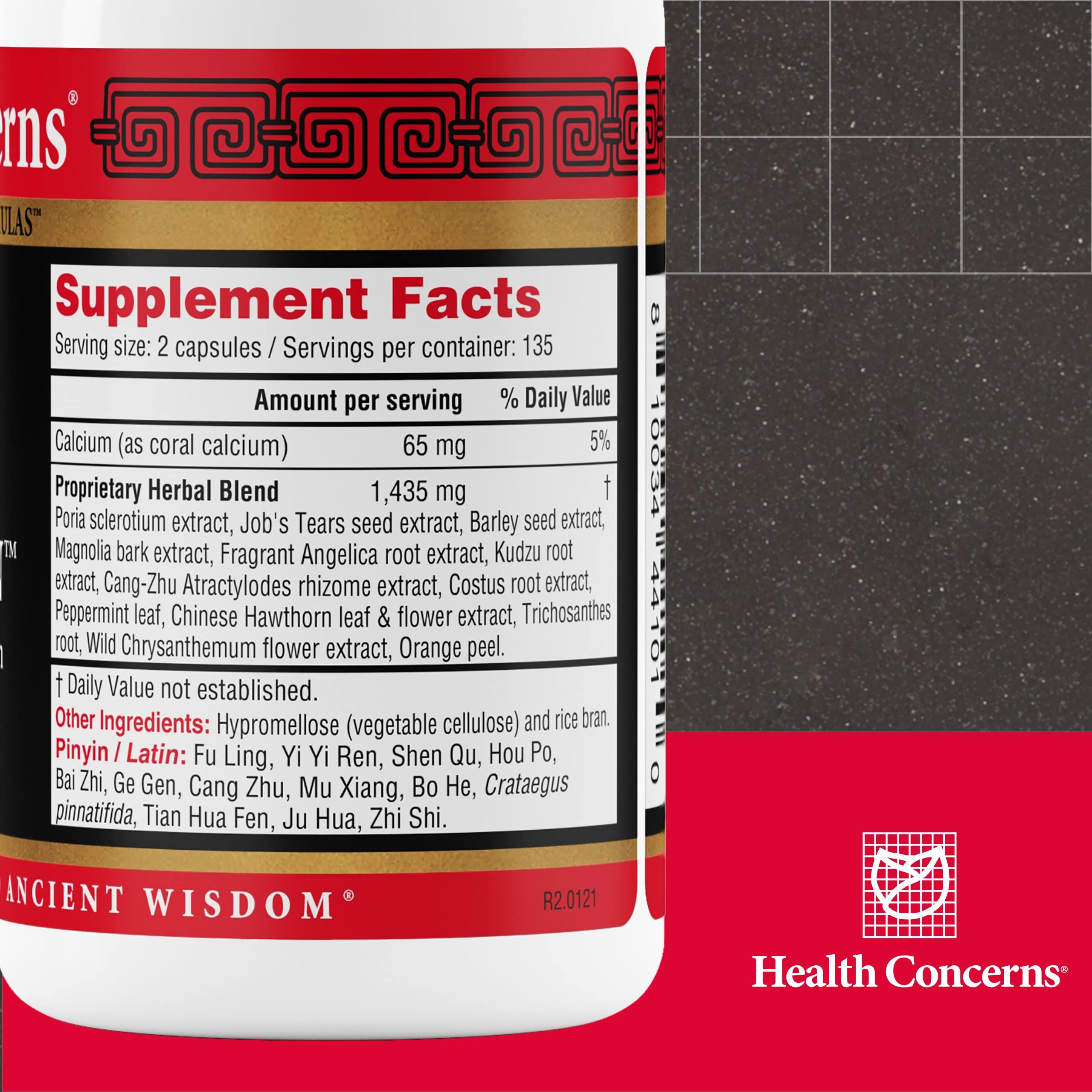 Close-up of Quiet Digestion capsules highlights easy daily support after meals